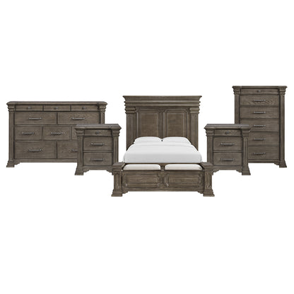 Picket House Furnishings - Paterson Queen Storage 5PC Bedroom Set in Grey - B.10315.QSB.NSDRC view 1