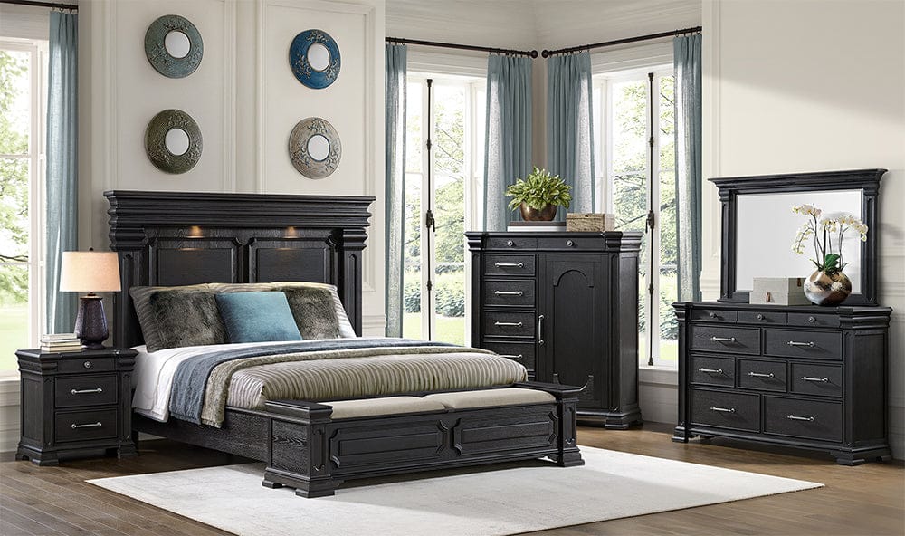 Picket House Furnishings -  Paterson Queen Storage Bed in Black - B.10318.QSB view 4