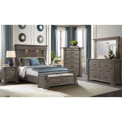 Picket House Furnishings - Paterson Queen Storage Bed in Grey - B-10315-QSB veiw 2