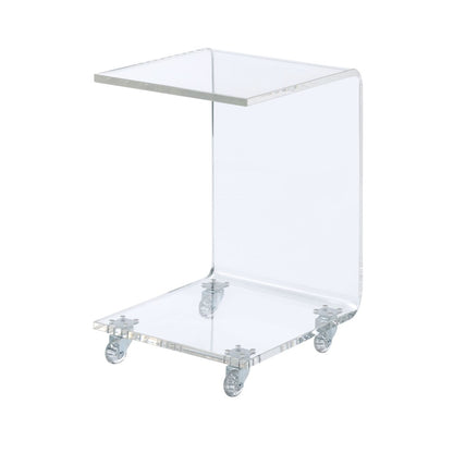 Picket House Furnishings - Peek Acrylic Snack Table in Clear - CIR500STE veiw 1