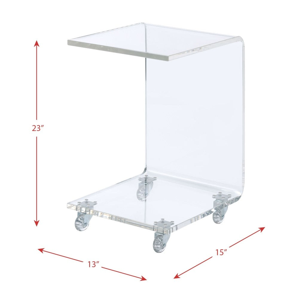 Picket House Furnishings - Peek Acrylic Snack Table in Clear - CIR500STE veiw 8