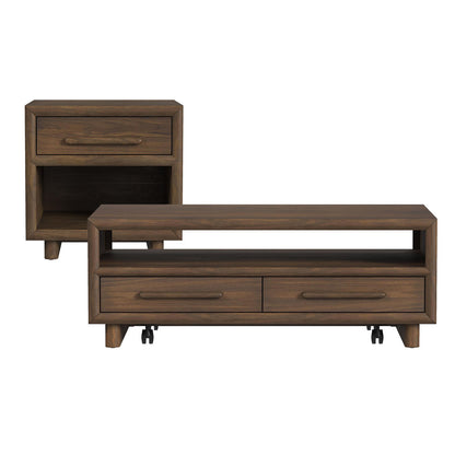 Picket House Furnishings - Perth 2PC Occasional Table Set in Brown-Coffee Table & End Table - T-16760-5-2PC view 1