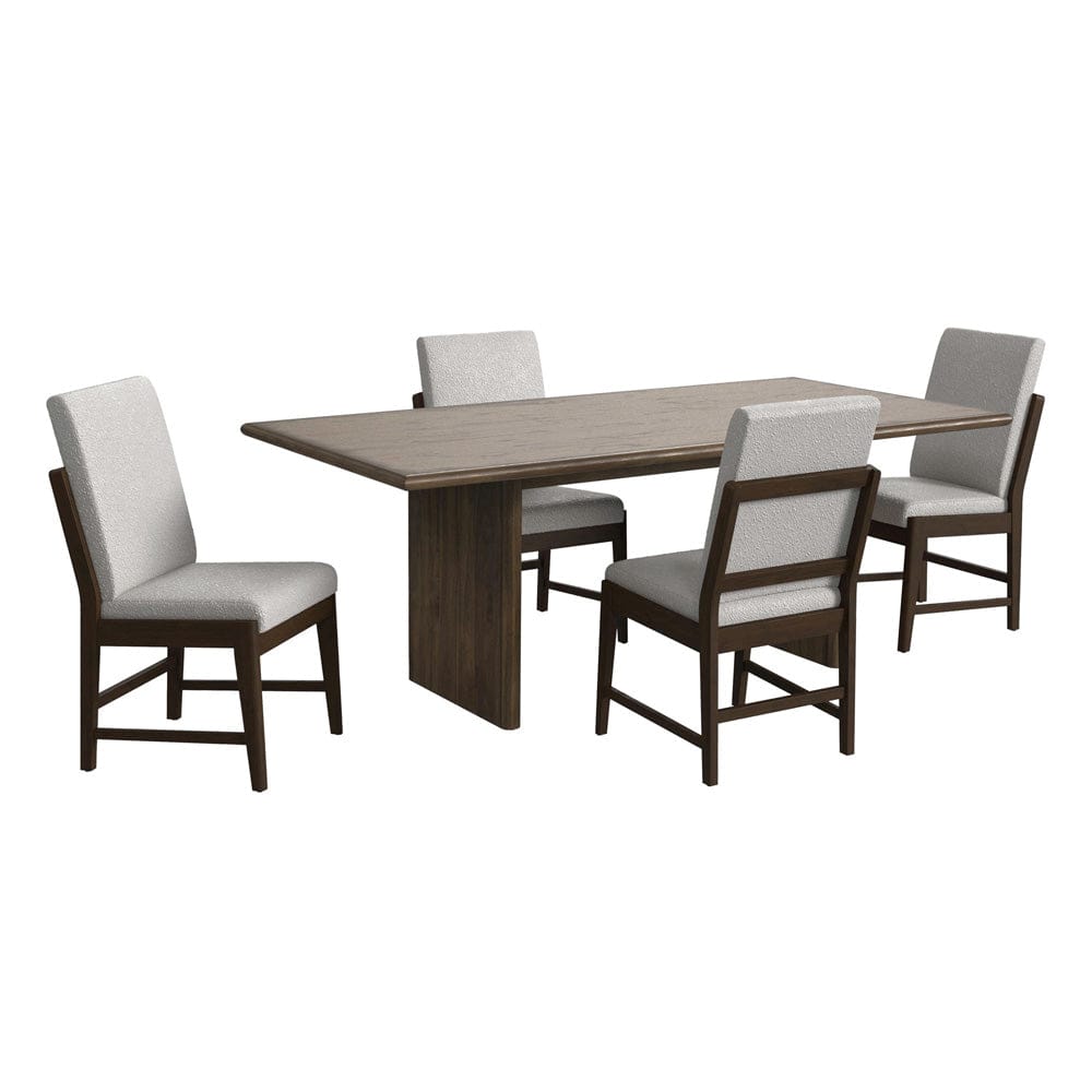 Picket House Furnishings -  Perth 5PC Standard Height Dining Set in Brown-Table and Four Fabric Chairs - D-16760-5-DTSC2-5PC view 1