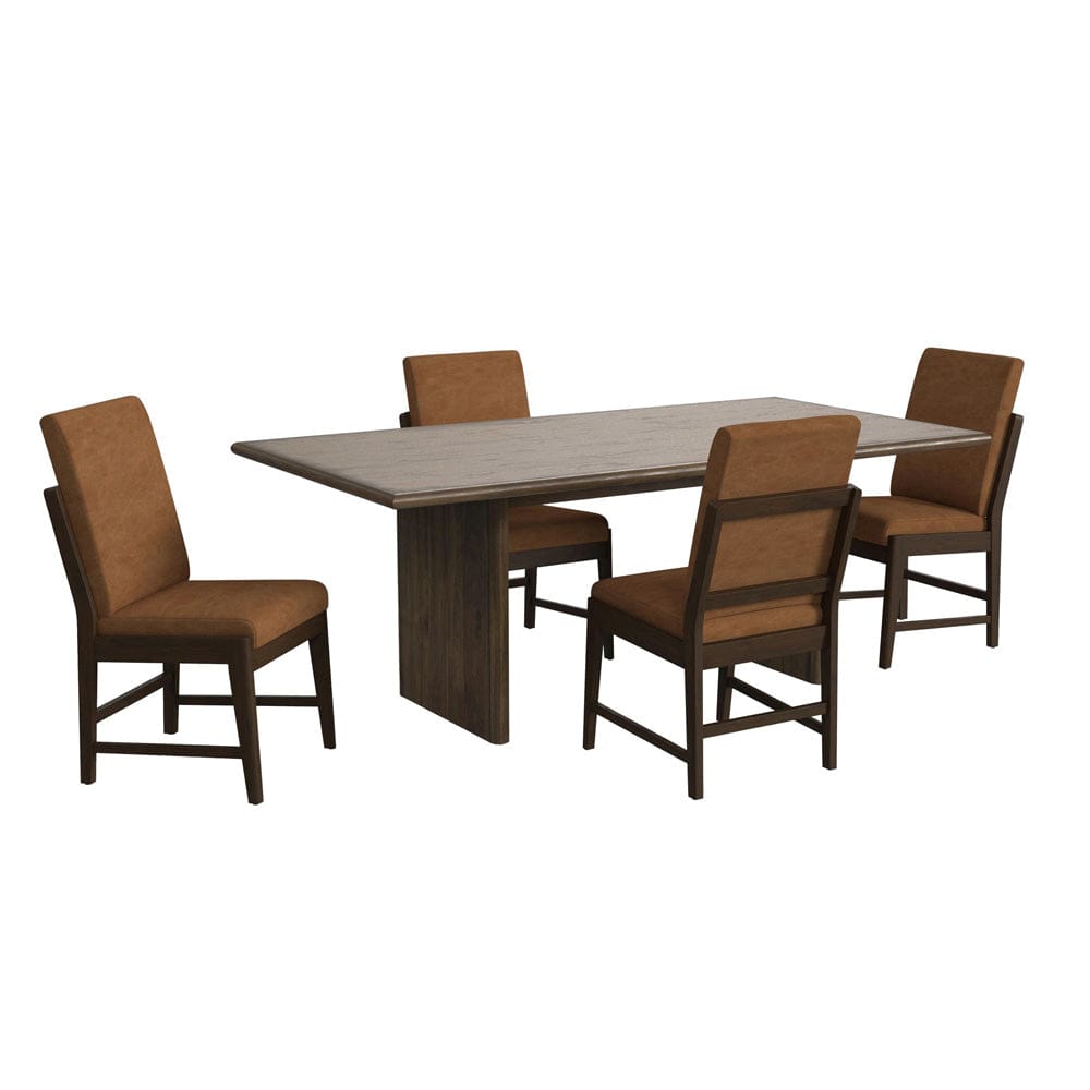 Picket House Furnishings -  Perth 5PC Standard Height Dining Set in Brown-Table and Four PU Chairs - D-16760-5-DT-5PC view 1