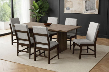 Picket House Furnishings -  Perth 7PC Standard Height Dining Set in Brown-Table and Six Fabric Chairs - D-16760-5-DTSC2-7PC view 7