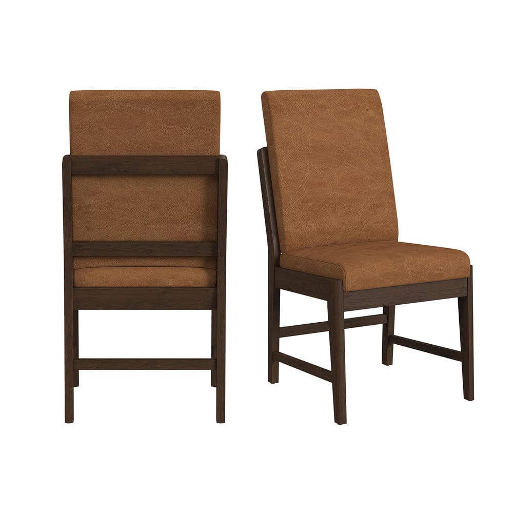 Picket House Furnishings -  Perth Dining Side Chair with Bozeman Brown PU in Brown Set of 2 - D-16760-5-SC1 view 1