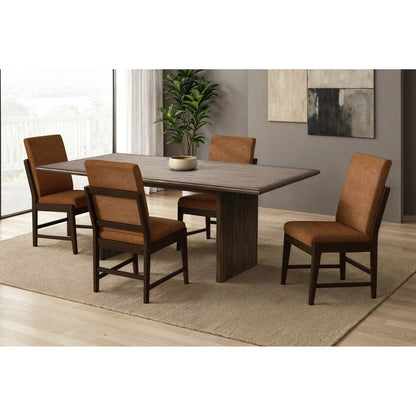 Picket House Furnishings -  Perth Dining Side Chair with Bozeman Brown PU in Brown Set of 2 - D-16760-5-SC1 view 4