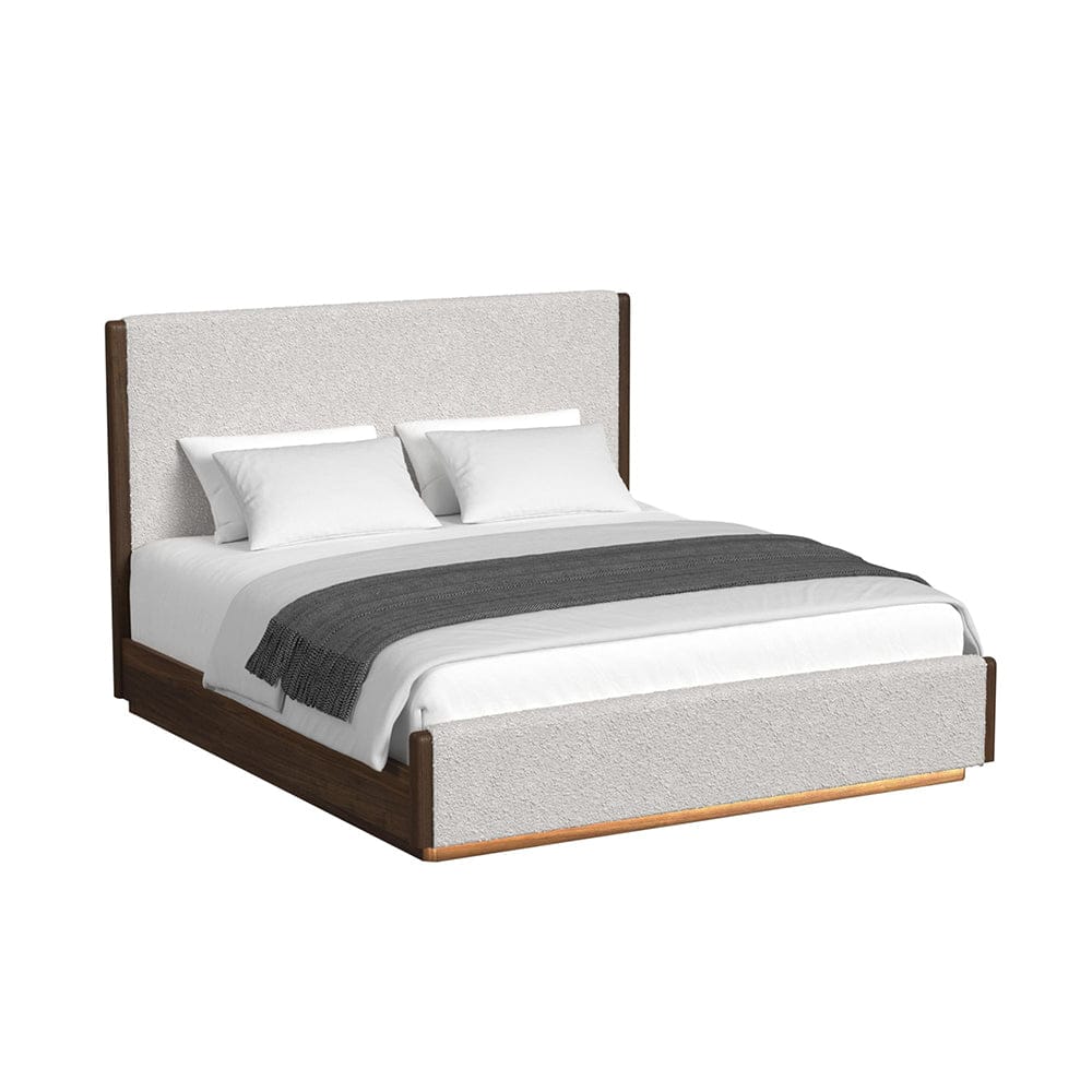 Picket House Furnishings -  Perth King UPH 3PC Bedroom Set with Boucle Beige and LED in Brown - B-16760-5-KUB-3PC view 2