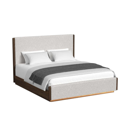 Picket House Furnishings -  Perth King UPH 3PC Bedroom Set with Boucle Beige and LED in Brown - B-16760-5-KUB-3PC view 2