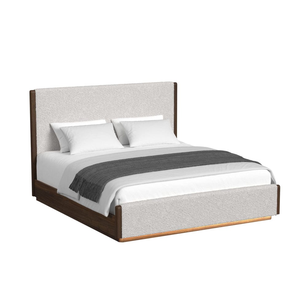 Picket House Furnishings -  Perth  King UPH Bed with Boucle Beige and LED in Brown - B-16760-5-KUB view 1