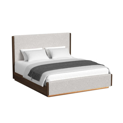Picket House Furnishings -  Perth  King UPH Bed with Boucle Beige and LED in Brown - B-16760-5-KUB view 1