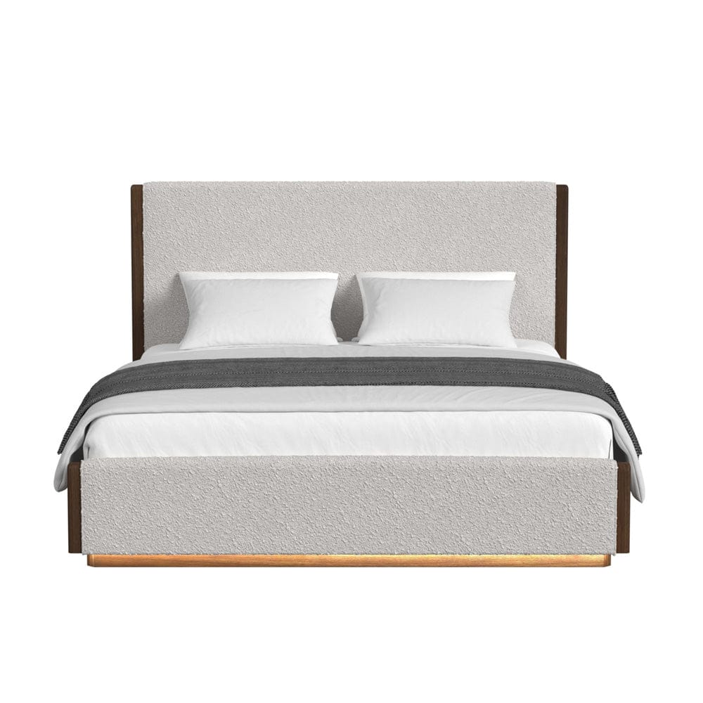 Picket House Furnishings -  Perth  King UPH Bed with Boucle Beige and LED in Brown - B-16760-5-KUB view 2