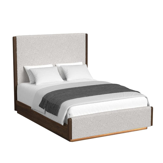 Picket House Furnishings -  Perth  Queen UPH 3PC Bedroom Set with Boucle Beige and LED in Brown - B-16760-5-QUB-3PC view 2
