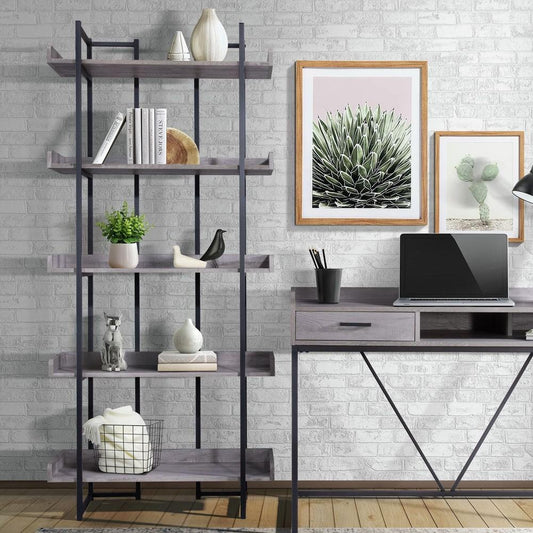 Picket House Furnishings - Peyton Bookshelf in Grey - CKPS300BS veiw 2