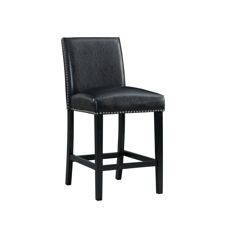 Picket House Furnishings - Pia Faux Leather Counter Height Side Chair in Black (Set of 2) - DMI100CSC veiw 2