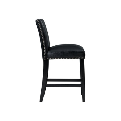 Picket House Furnishings - Pia Faux Leather Counter Height Side Chair in Black (Set of 2) - DMI100CSC veiw 4