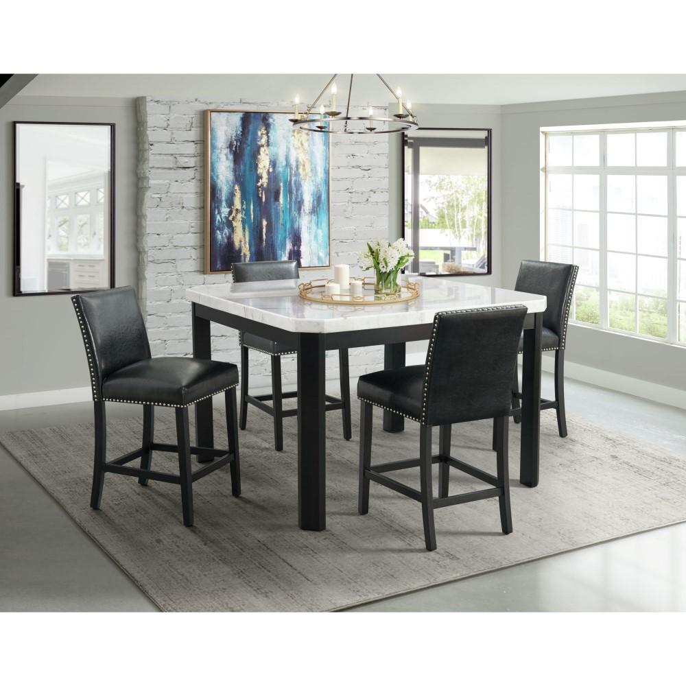 Picket House Furnishings - Pia Faux Leather Counter Height Side Chair in Black (Set of 2) - DMI100CSC veiw 6
