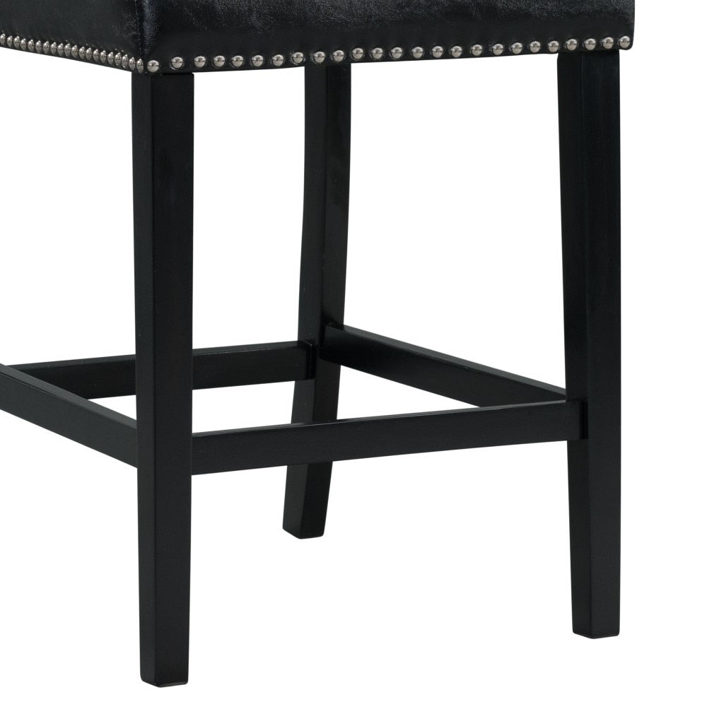 Picket House Furnishings - Pia Faux Leather Counter Height Side Chair in Black (Set of 2) - DMI100CSC veiw 10