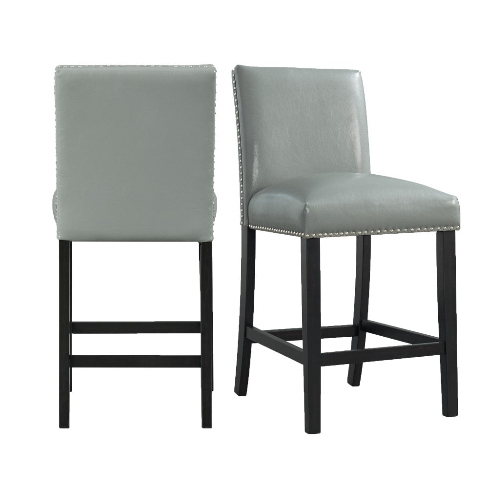 Picket House Furnishings - Pia Faux Leather Counter Height Side Chair in Grey (Set of 2) - DMI300CSC veiw 1