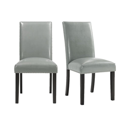 Picket House Furnishings - Pia Faux Leather Dining Side Chair in Grey (Set of 2) - DMI300SC veiw 1