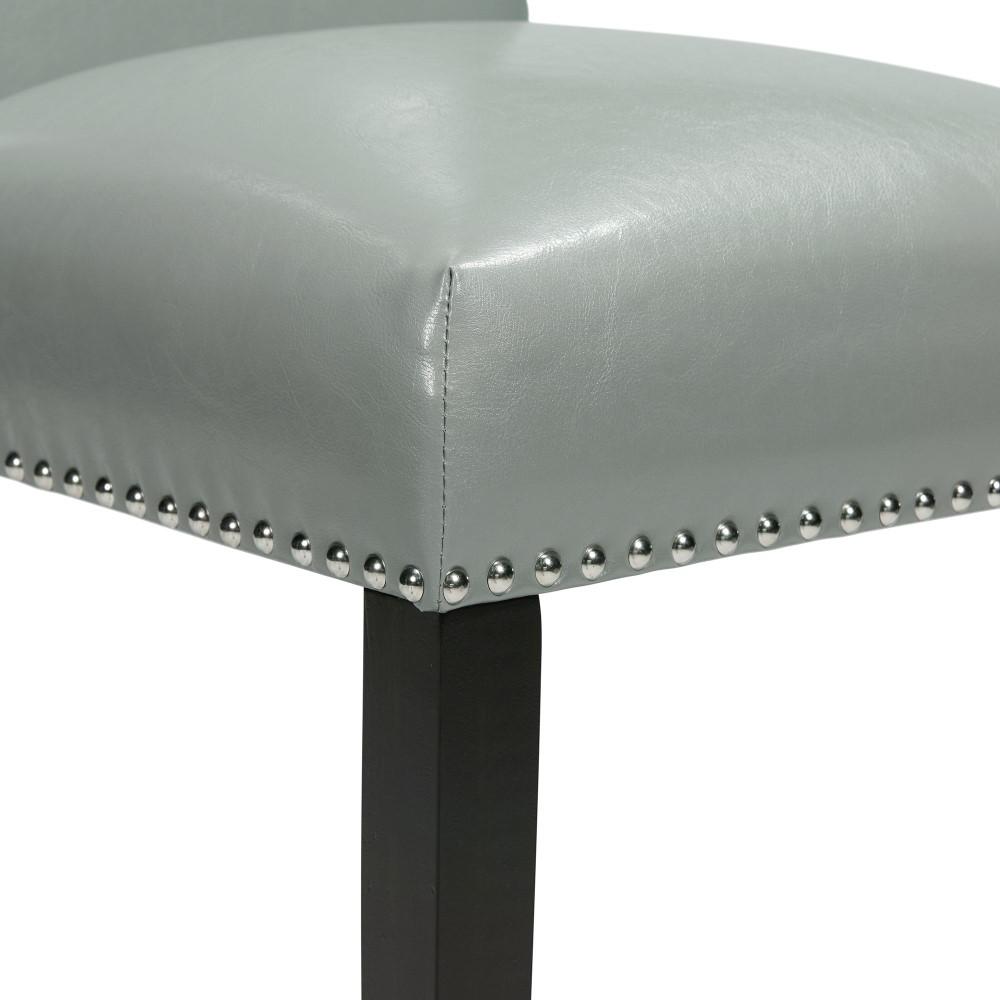Picket House Furnishings - Pia Faux Leather Dining Side Chair in Grey (Set of 2) - DMI300SC veiw 4