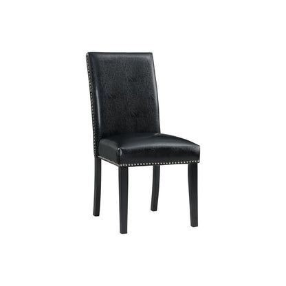 Picket House Furnishings - Pia Faux Leather Side Chair in Black (Set of 2) - DMI100SC veiw 2