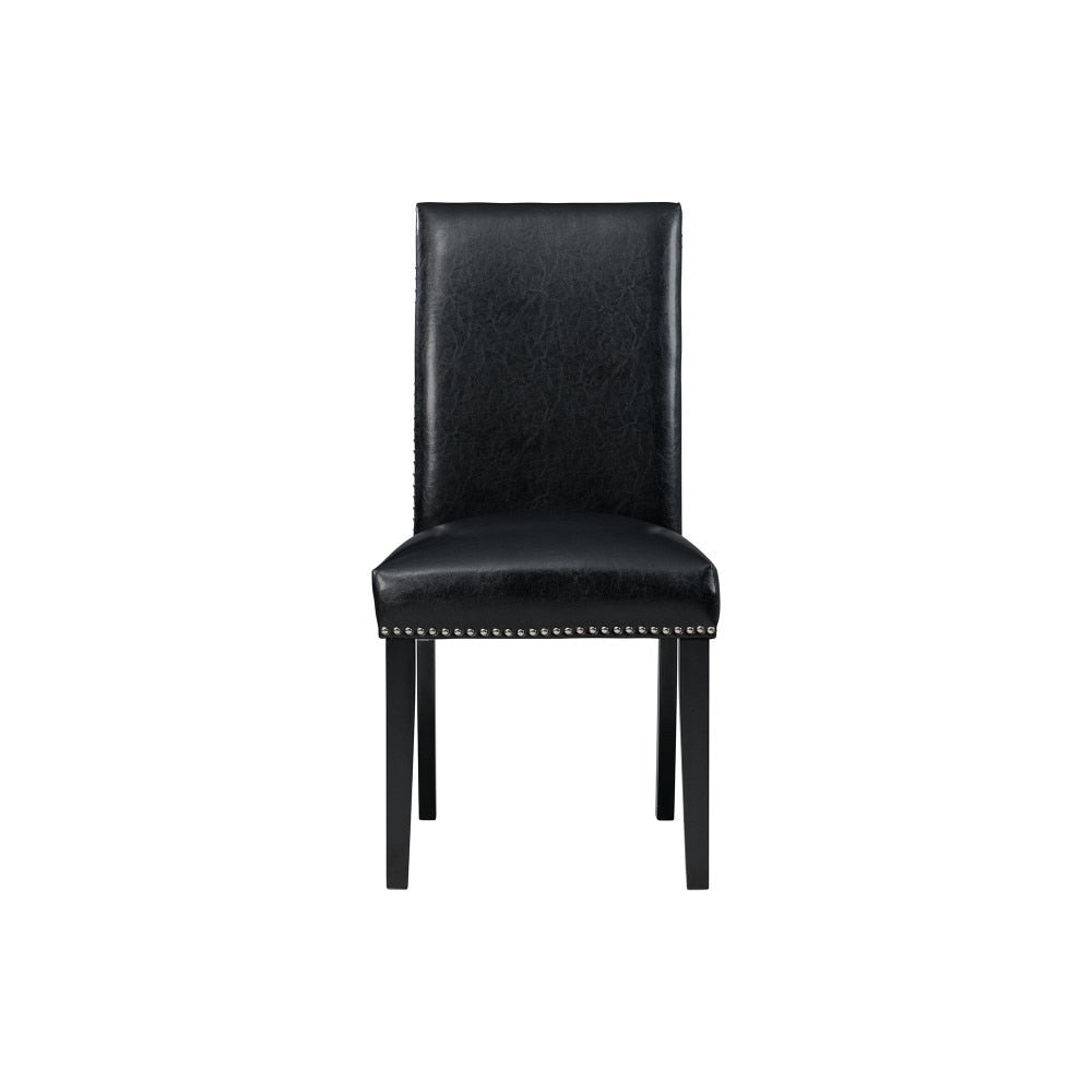 Picket House Furnishings - Pia Faux Leather Side Chair in Black (Set of 2) - DMI100SC veiw 3