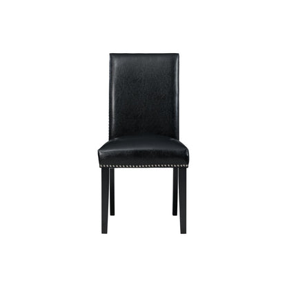 Picket House Furnishings - Pia Faux Leather Side Chair in Black (Set of 2) - DMI100SC veiw 3