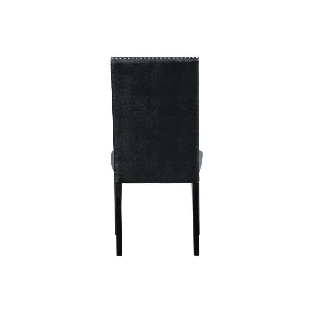 Picket House Furnishings - Pia Faux Leather Side Chair in Black (Set of 2) - DMI100SC veiw 5