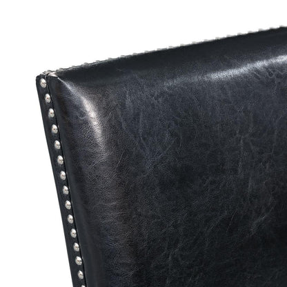 Picket House Furnishings - Pia Faux Leather Side Chair in Black (Set of 2) - DMI100SC veiw 8