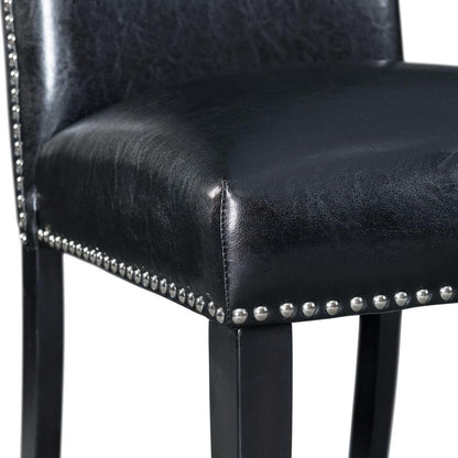 Picket House Furnishings - Pia Faux Leather Side Chair in Black (Set of 2) - DMI100SC veiw 9