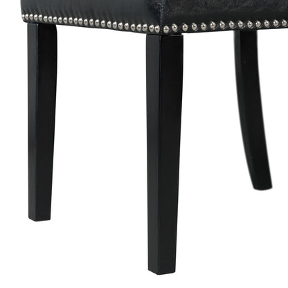Picket House Furnishings - Pia Faux Leather Side Chair in Black (Set of 2) - DMI100SC veiw 10
