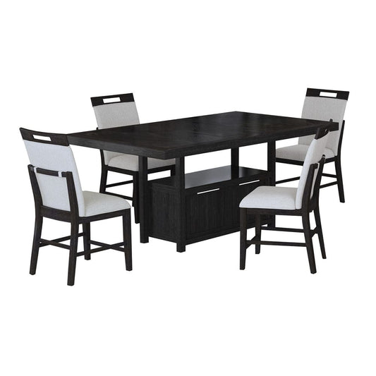 Picket House Furnishings - Pinnacle 5PC Counter Height Dining Set in Charcoal-Table and Four Chairs - D-12980-3-CT-5PC view 1