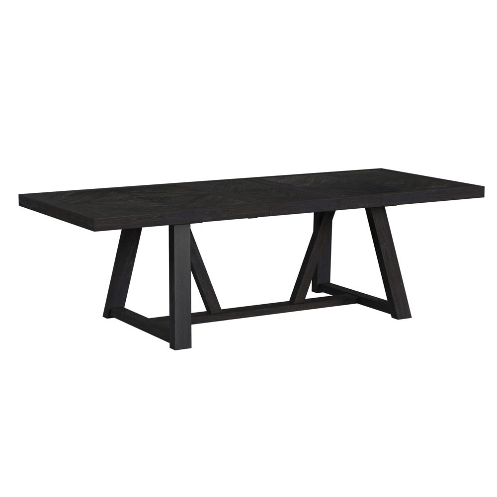 Picket House Furnishings - Pinnacle 6PC Standard Height Dining Set in Charcoal-Table, Four Chairs & Bench - D-12980-3-DT-6PC veiw 2