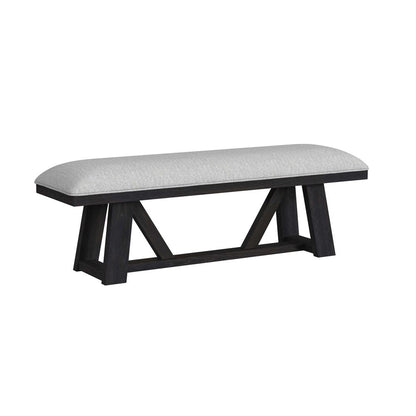 Picket House Furnishings - Pinnacle 6PC Standard Height Dining Set in Charcoal-Table, Four Chairs & Bench - D-12980-3-DT-6PC veiw 4