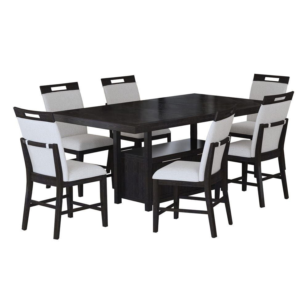 Picket House Furnishings - Pinnacle 7PC Counter Height Dining Set in Charcoal-Table and Six Chairs - D-12980-3-CT-7PC view 1