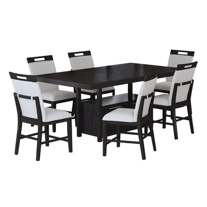 Picket House Furnishings - Pinnacle 7PC Counter Height Dining Set in Charcoal-Table and Six Chairs - D-12980-3-CT-7PC view 1