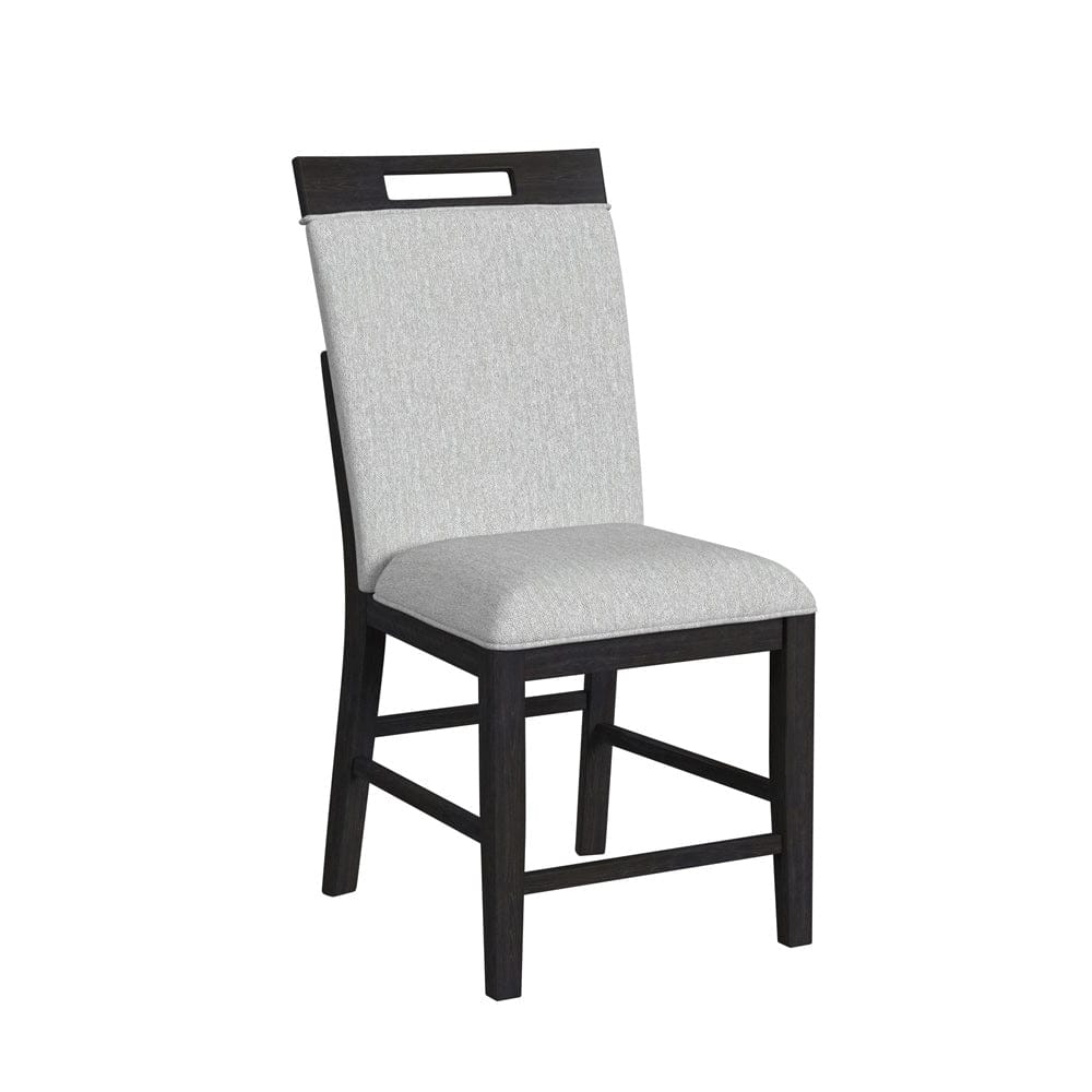 Picket House Furnishings - Pinnacle Counter Side Chair with Light Grey Fabric in Charcoal (2 Per Carton) - D-12980-3-CSC view 1