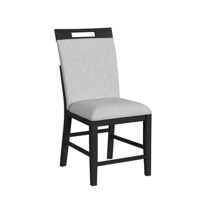 Picket House Furnishings - Pinnacle Counter Side Chair with Light Grey Fabric in Charcoal (2 Per Carton) - D-12980-3-CSC view 1