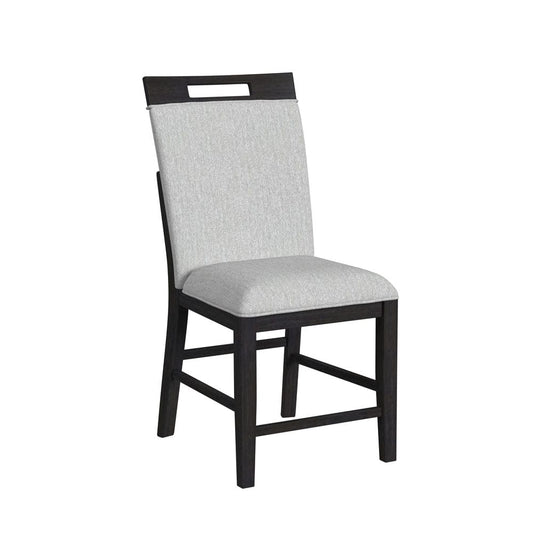 Picket House Furnishings - Pinnacle Counter Side Chair with Light Grey Fabric in Charcoal (2 Per Carton) - D-12980-3-CSC view 1