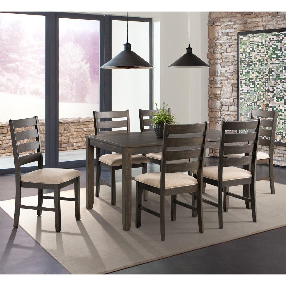 Picket House Furnishings - Powell 7Pc Dining Set Table And Six Chairs in Dark Walnut - DBR1007DS veiw 1