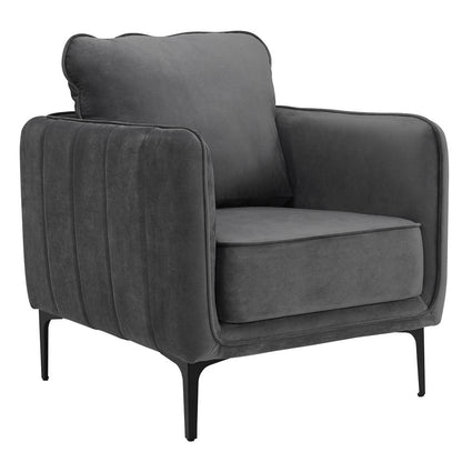 Picket House Furnishings - Reale Chair in Lavish 152 Grey Velvet - U-4460-8590-100 veiw 1