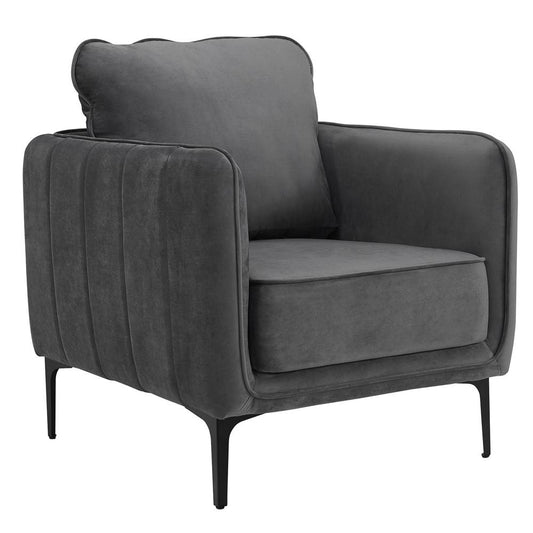 Picket House Furnishings - Reale Chair in Lavish 152 Grey Velvet - U-4460-8590-100 veiw 1