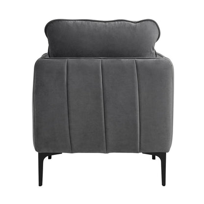 Picket House Furnishings - Reale Chair in Lavish 152 Grey Velvet - U-4460-8590-100 veiw 3