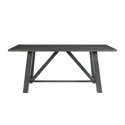 Picket House Furnishings - Regan 6PC Dining Set in Gray-Table, 4 Side Chairs & Bench - DRN3006DS veiw 3