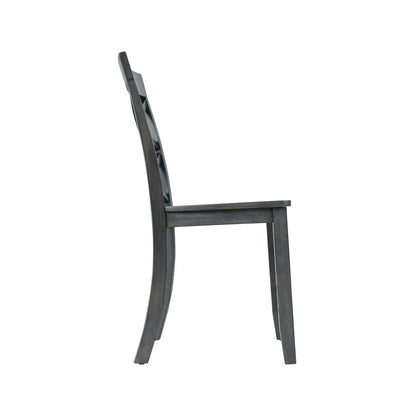 Picket House Furnishings - Regan 6PC Dining Set in Gray-Table, 4 Side Chairs & Bench - DRN3006DS veiw 7