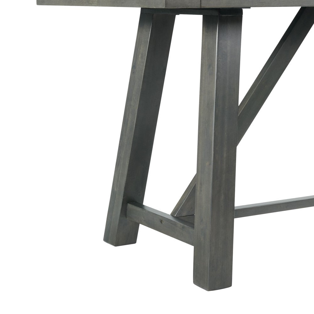 Picket House Furnishings - Regan 6PC Dining Set in Gray-Table, 4 Side Chairs & Bench - DRN3006DS veiw 11
