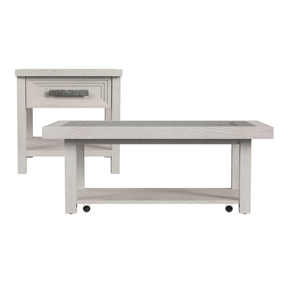 Picket House Furnishings - Rhiannon  2PC Occasional Table Set in Antique White-Coffee Table & End Table - T-11600-7-2PC view 1