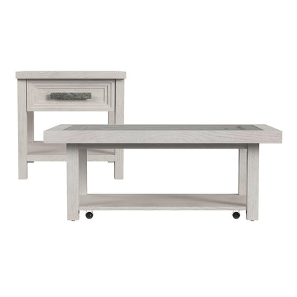 Picket House Furnishings - Rhiannon  2PC Occasional Table Set in Antique White-Coffee Table & End Table - T-11600-7-2PC view 1