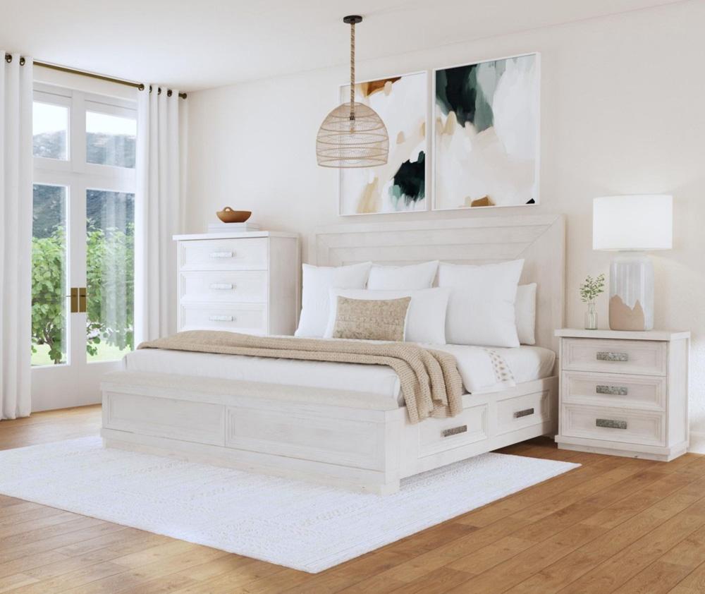 Picket House Furnishings - Rhiannon 3-Drawer Nightstand with USB in Antique White - B-11600-7-NS veiw 5